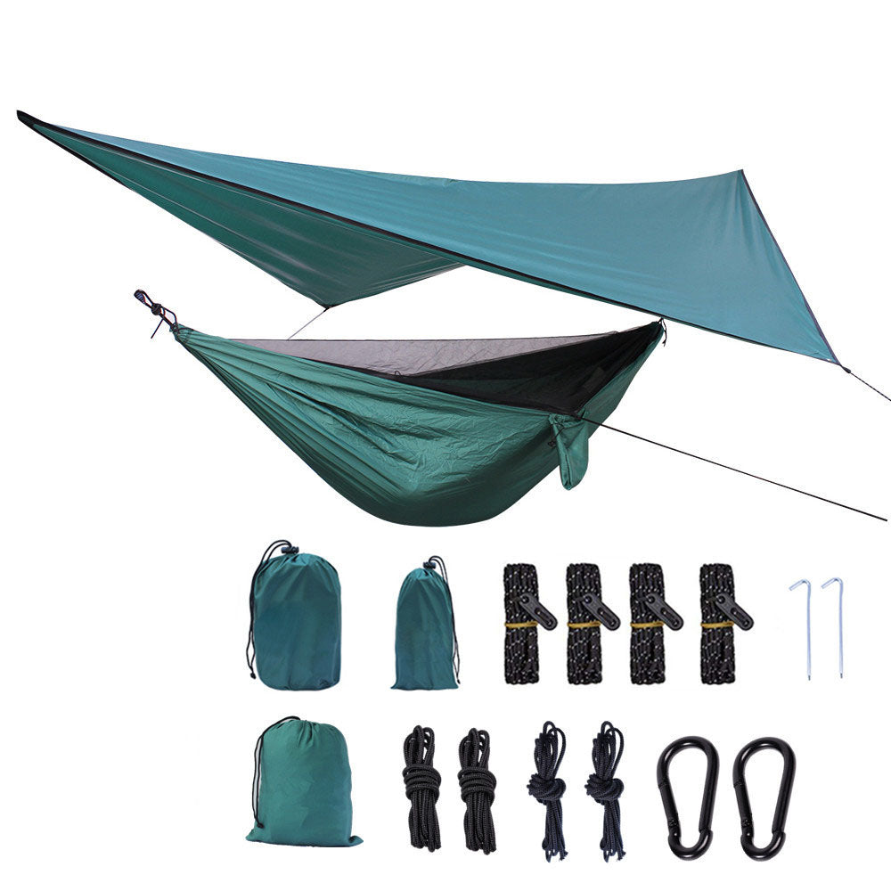 Portable Camping Hammock With Mosquito Net And Rain Fly