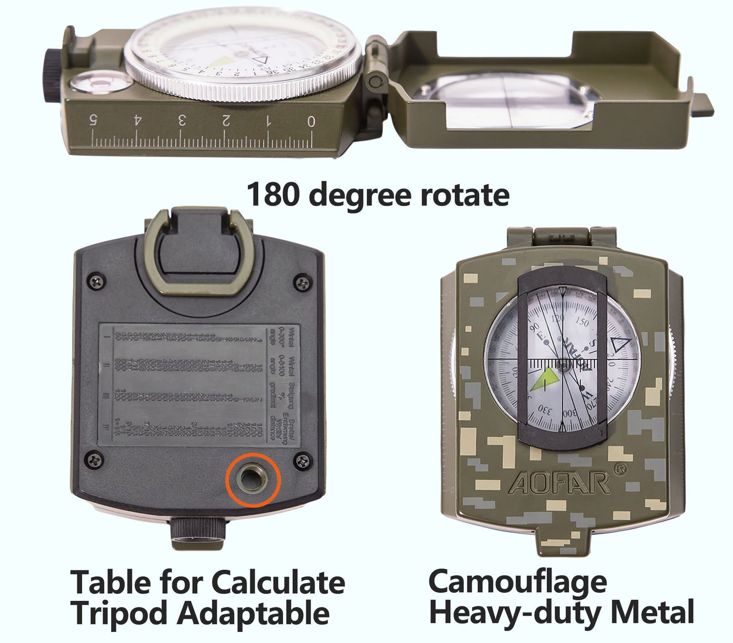 Military Grade Compass For Camping and Hiking