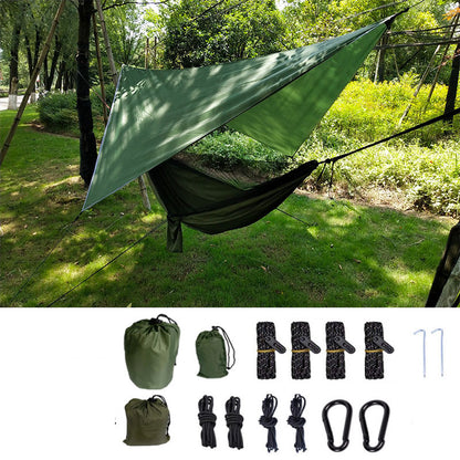 Portable Camping Hammock With Mosquito Net And Rain Fly